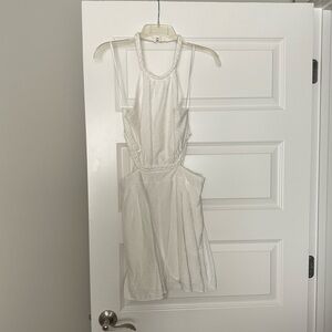 Fab’rik White Romper with Braided Halter Neck